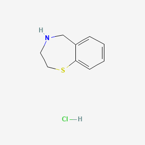 molecular formula C9H12ClNS B1322711 2,3,4,5-Tetrahydrobenzo[f][1,4]thiazepine hydrochloride CAS No. 14953-97-0