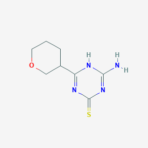 4-Amino-6-(oxan-3-yl)-1,3,5-triazine-2-thiol