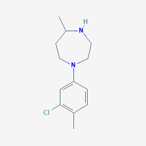 molecular formula C13H19ClN2 B13227121 1-(3-Chloro-4-methylphenyl)-5-methyl-1,4-diazepane 