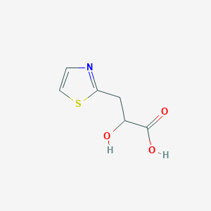 molecular formula C6H7NO3S B13227148 2-Hydroxy-3-(1,3-thiazol-2-yl)propanoic acid 