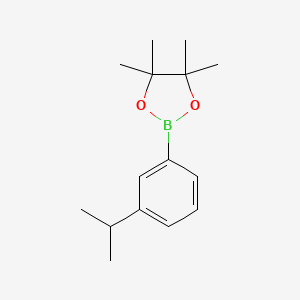 molecular formula C15H23BO2 B1322715 2-(3-Isopropylphenyl)-4,4,5,5-tetramethyl-1,3,2-dioxaborolane CAS No. 325142-89-0