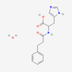 3-(1H-imidazol-4-yl)-2-(3-phenylpropanamido)propanoic acid hydrate