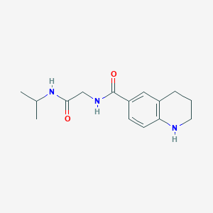 molecular formula C15H21N3O2 B13227160 N-(Propan-2-yl)-2-[(1,2,3,4-tetrahydroquinolin-6-yl)formamido]acetamide 