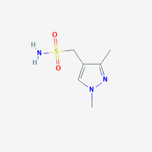 molecular formula C6H11N3O2S B13227169 (1,3-dimethyl-1H-pyrazol-4-yl)methanesulfonamide 