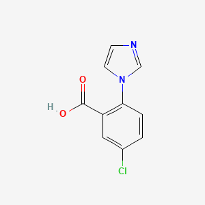 molecular formula C10H7ClN2O2 B13227174 5-chloro-2-(1H-imidazol-1-yl)benzoic acid 