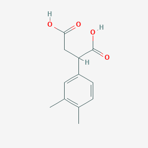 molecular formula C12H14O4 B13227200 Butanedioic acid, 2-(3,4-dimethylphenyl) 