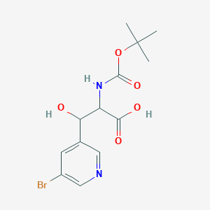 3-(5-Bromopyridin-3-yl)-2-{[(tert-butoxy)carbonyl]amino}-3-hydroxypropanoic acid