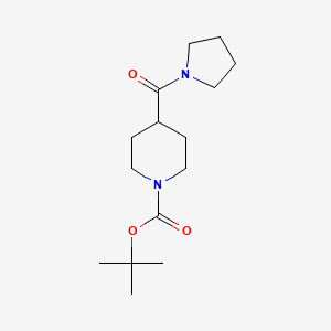 molecular formula C15H26N2O3 B1322726 1-Boc-4-(pyrrolidinocarbonyl)piperidine CAS No. 188979-06-8