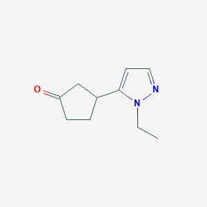 3-(1-ethyl-1H-pyrazol-5-yl)cyclopentan-1-one