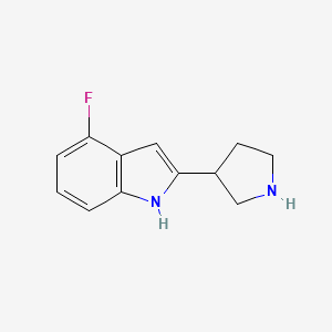 4-Fluoro-2-(pyrrolidin-3-yl)-1H-indole