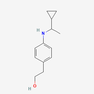 2-{4-[(1-Cyclopropylethyl)amino]phenyl}ethan-1-ol