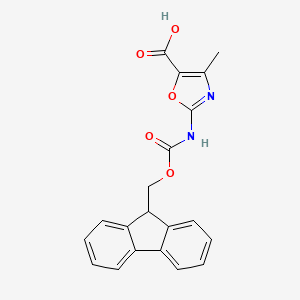 molecular formula C20H16N2O5 B13227322 2-({[(9H-fluoren-9-yl)methoxy]carbonyl}amino)-4-methyl-1,3-oxazole-5-carboxylic acid 