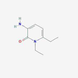 molecular formula C9H14N2O B13227333 3-Amino-1,6-diethyl-1,2-dihydropyridin-2-one 