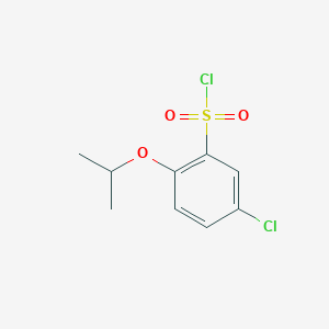 molecular formula C9H10Cl2O3S B13227360 5-Chloro-2-(propan-2-yloxy)benzene-1-sulfonyl chloride 