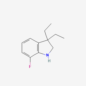 3,3-Diethyl-7-fluoro-2,3-dihydro-1H-indole