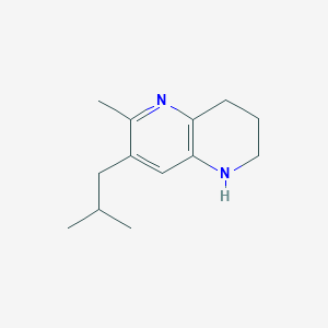 molecular formula C13H20N2 B13227409 6-Methyl-7-(2-methylpropyl)-1,2,3,4-tetrahydro-1,5-naphthyridine 