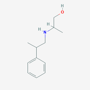 molecular formula C12H19NO B13227417 2-[(2-Phenylpropyl)amino]propan-1-ol 