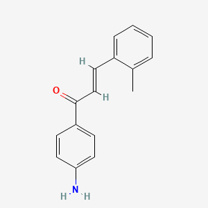 molecular formula C16H15NO B1322745 (2E)-1-(4-Aminophenyl)-3-(2-methylphenyl)-prop-2-EN-1-one CAS No. 899015-90-8