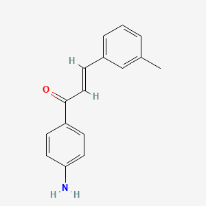 molecular formula C16H15NO B1322746 (2E)-1-(4-Aminophenyl)-3-(3-methylphenyl)-prop-2-EN-1-one CAS No. 899015-93-1