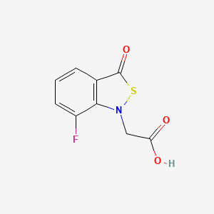 2-(7-Fluoro-3-oxo-1,3-dihydro-2,1-benzothiazol-1-yl)acetic acid