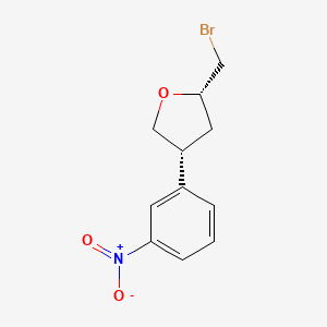 (2S,4R)-2-(Bromomethyl)-4-(3-nitrophenyl)oxolane