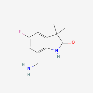 7-(Aminomethyl)-5-fluoro-3,3-dimethyl-2,3-dihydro-1H-indol-2-one