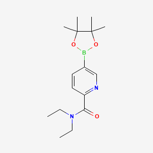 molecular formula C16H25BN2O3 B1322753 N,N-diethyl-5-(4,4,5,5-tetramethyl-1,3,2-dioxaborolan-2-yl)picolinamide CAS No. 911227-46-8
