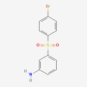 molecular formula C12H10BrNO2S B13227543 3-(4-Bromobenzenesulfonyl)aniline 