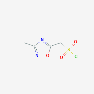 (3-Methyl-1,2,4-oxadiazol-5-yl)methanesulfonyl chloride