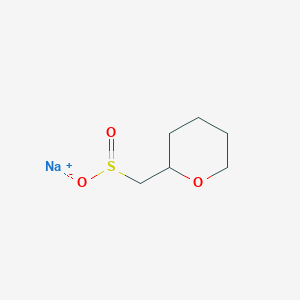 molecular formula C6H11NaO3S B13227586 Sodium (oxan-2-yl)methanesulfinate 