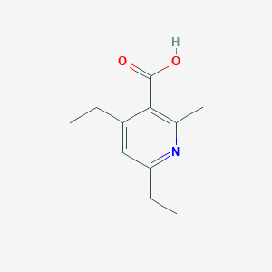 molecular formula C11H15NO2 B13227595 4,6-Diethyl-2-methylpyridine-3-carboxylic acid 