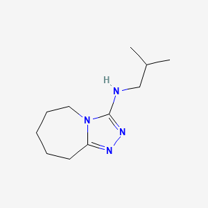 molecular formula C11H20N4 B13227627 N-(2-methylpropyl)-5H,6H,7H,8H,9H-[1,2,4]triazolo[4,3-a]azepin-3-amine 