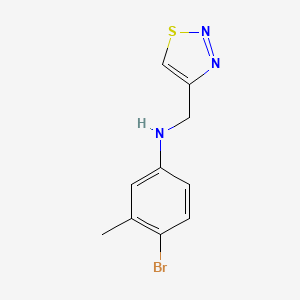 molecular formula C10H10BrN3S B13227641 4-Bromo-3-methyl-N-(1,2,3-thiadiazol-4-ylmethyl)aniline 