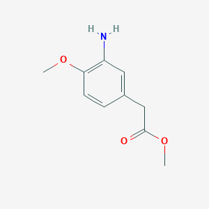 molecular formula C10H13NO3 B1322766 Methyl 2-(3-amino-4-methoxyphenyl)acetate CAS No. 63304-82-5