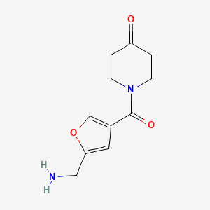 1-[5-(Aminomethyl)furan-3-carbonyl]piperidin-4-one