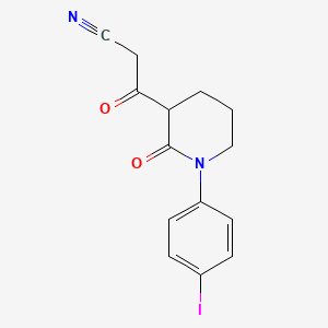 3-[1-(4-Iodophenyl)-2-oxopiperidin-3-yl]-3-oxopropanenitrile