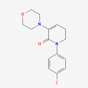 molecular formula C15H17IN2O2 B1322771 1-(4-碘苯基)-3-吗啉代-5,6-二氢吡啶-2(1H)-酮 CAS No. 473927-69-4