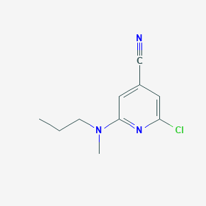 molecular formula C10H12ClN3 B13227712 2-Chloro-6-[methyl(propyl)amino]pyridine-4-carbonitrile 