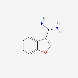 molecular formula C9H10N2O B13227714 2,3-Dihydro-1-benzofuran-3-carboximidamide 