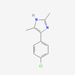 molecular formula C11H11ClN2 B13227735 4-(4-chlorophenyl)-2,5-dimethyl-1H-imidazole 