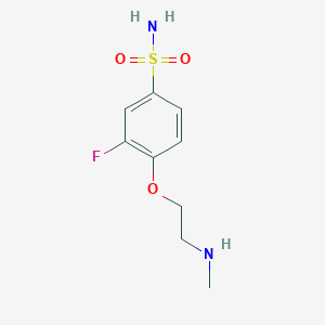 3-Fluoro-4-[2-(methylamino)ethoxy]benzene-1-sulfonamide