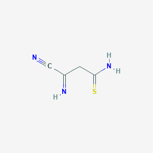 molecular formula C4H5N3S B13227742 Carbamothioylmethanecarbonimidoylcyanide 