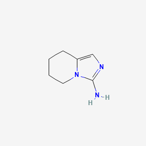 molecular formula C7H11N3 B13227762 5H,6H,7H,8H-Imidazo[1,5-a]pyridin-3-amine 