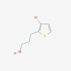 molecular formula C7H9BrOS B13227763 3-(3-Bromothiophen-2-yl)propan-1-ol 