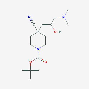 tert-Butyl 4-cyano-4-[3-(dimethylamino)-2-hydroxypropyl]piperidine-1-carboxylate