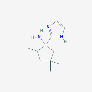 1-(1H-Imidazol-2-yl)-2,4,4-trimethylcyclopentan-1-amine