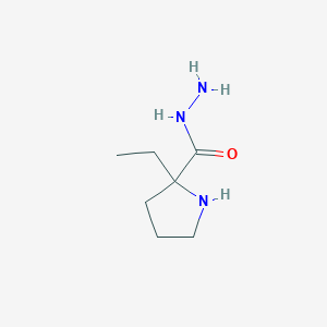 molecular formula C7H15N3O B13227786 2-Ethylpyrrolidine-2-carbohydrazide 