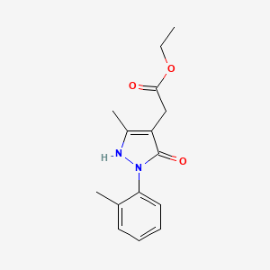 Ethyl 2-[5-methyl-2-(2-methylphenyl)-3-oxo-2,3-dihydro-1H-pyrazol-4-yl]acetate