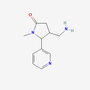 4-(Aminomethyl)-1-methyl-5-(pyridin-3-yl)pyrrolidin-2-one