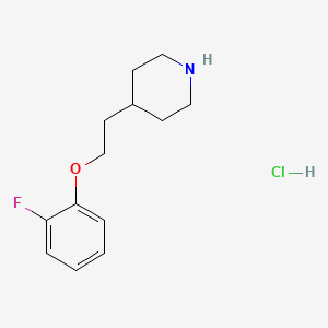 molecular formula C13H19ClFNO B1322781 4-[2-(2-Fluorophenoxy)ethyl]piperidine hydrochloride CAS No. 614731-78-1